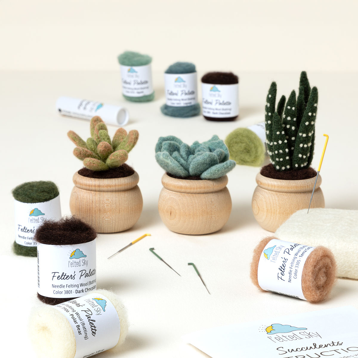 VMUTGA Set di feltro ad ago, 40 colori, 72 pezzi di lana per infeltrimento ad ago, kit iniziale con aghi per feltro, accessori e scatola per principianti, lana da infeltrimento umido, feltro