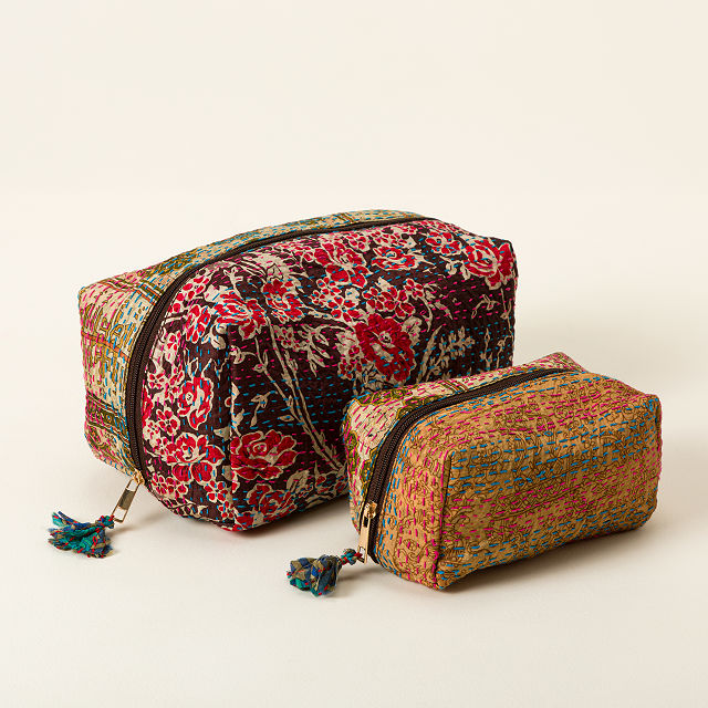 Repurposed Silk Sari Toiletry Bags