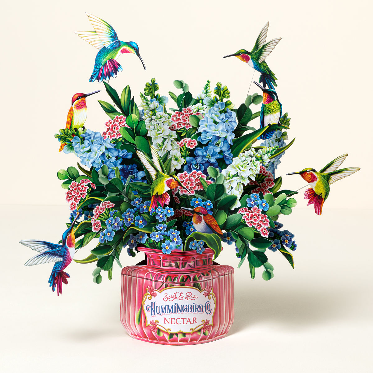 Uncommon Goods | Hummingbird Oasis Pop Up Greeting Card | Pop-Up