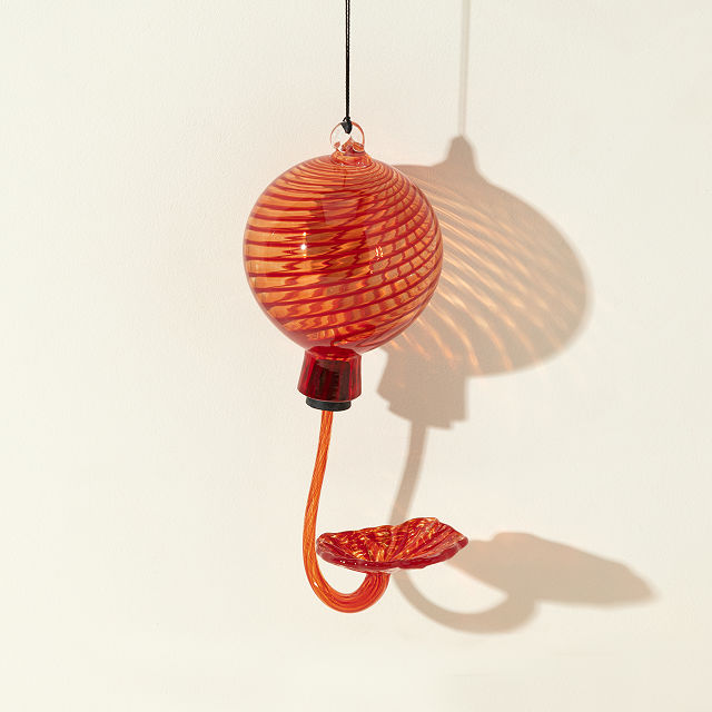 Birthstone Hand Blown Hummingbird Feeder