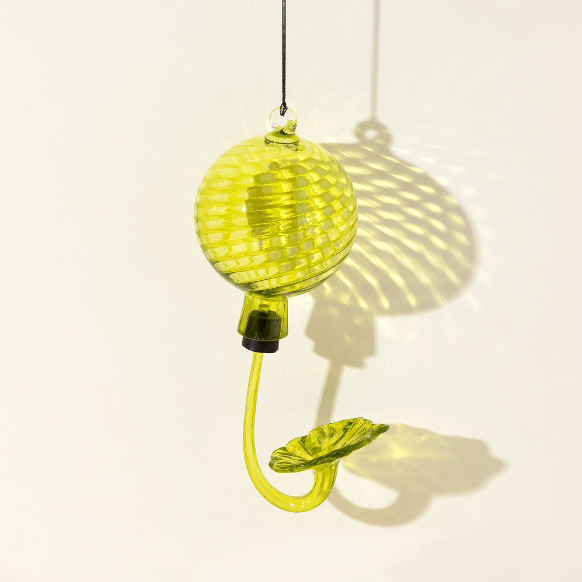 Birthstone Hand Blown Hummingbird Feeder - August - Peridot