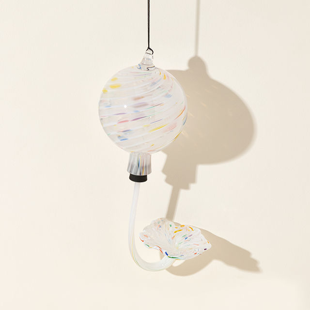 Birthstone Hand Blown Hummingbird Feeder