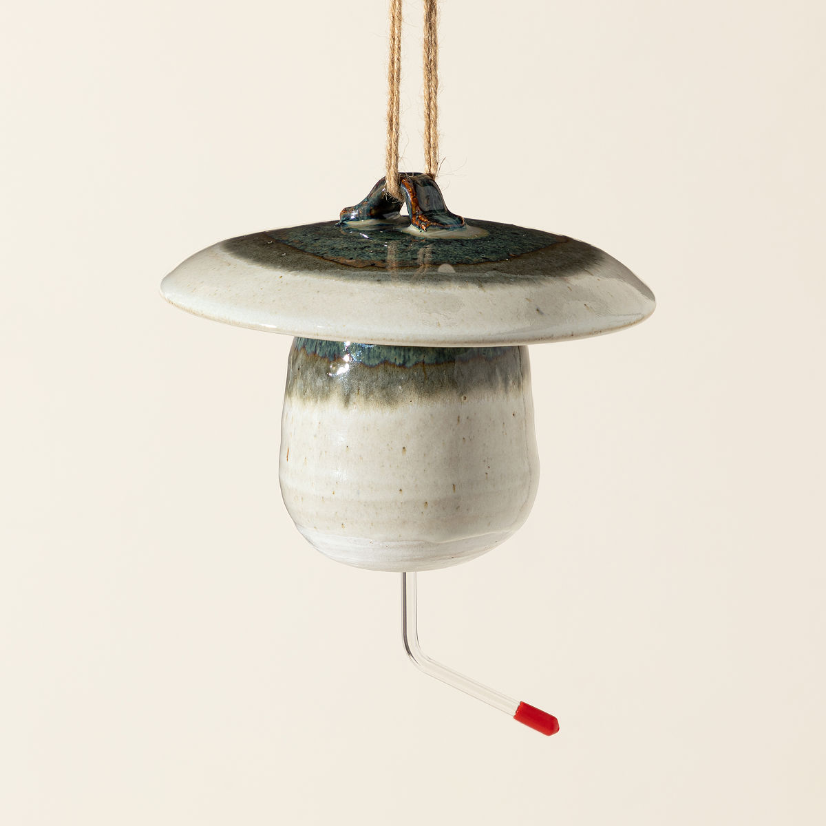 Ceramic Hummingbird Feeders - Green