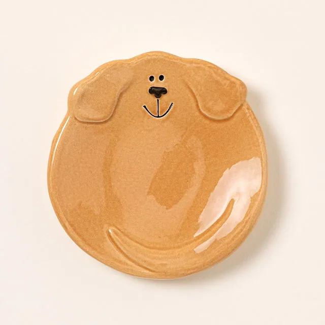 Happy Dog Spoon Rest, Tan