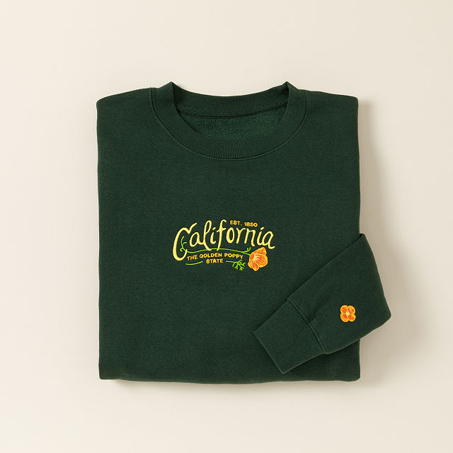 Embroidered State Flower Sweatshirt