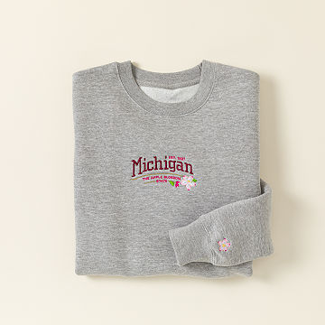 Embroidered State Flower Sweatshirt