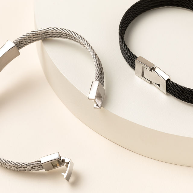 Custom Sand Nautical Steel Bracelet