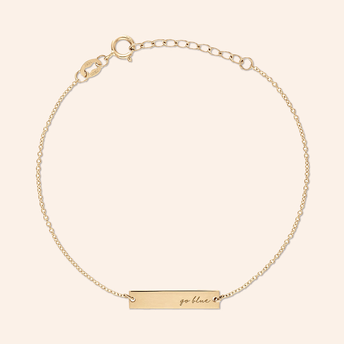 Show Your Spirit College Bracelet - University of Michigan - Gold Plated