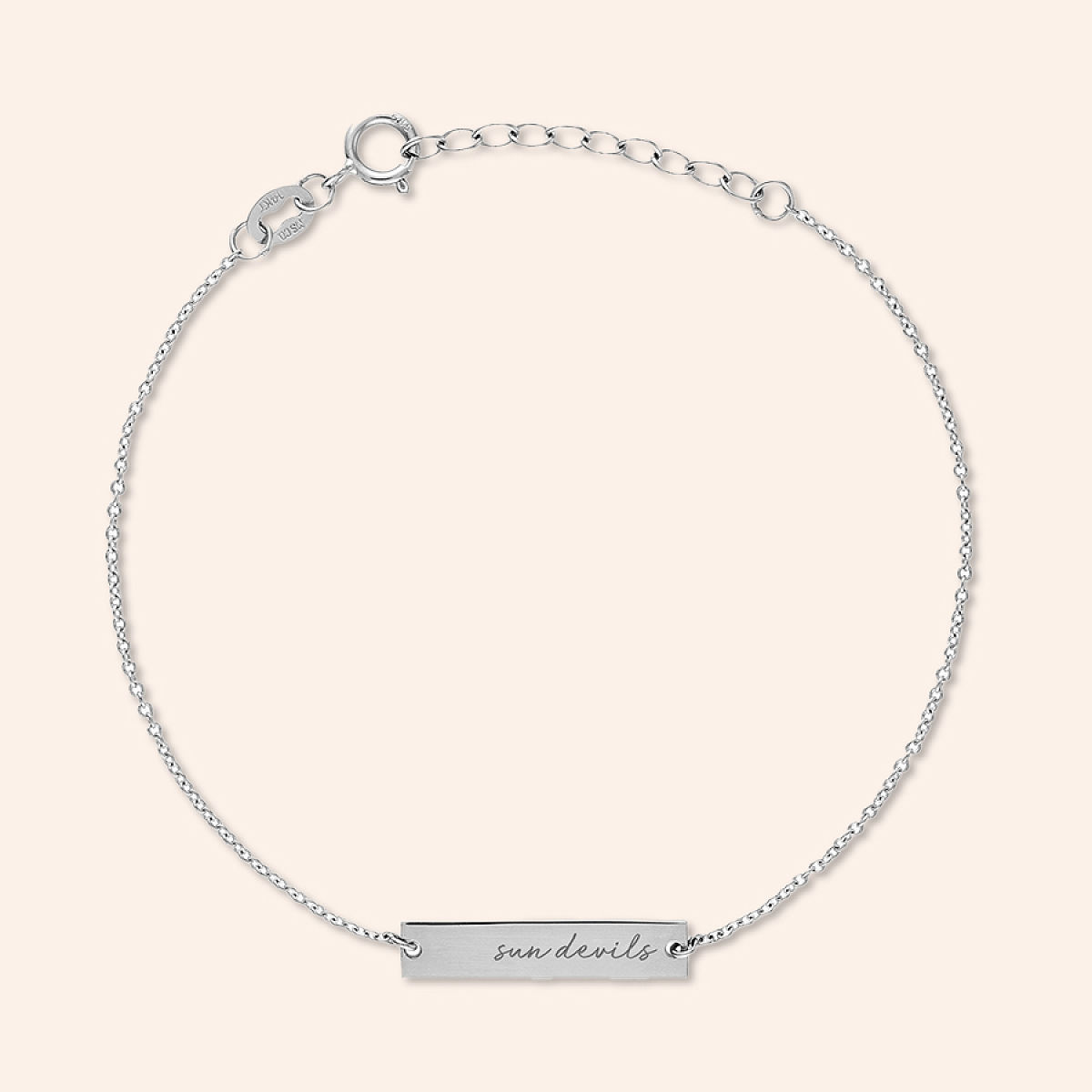 Show Your Spirit College Bracelet - Arizona State University - Sterling Silver