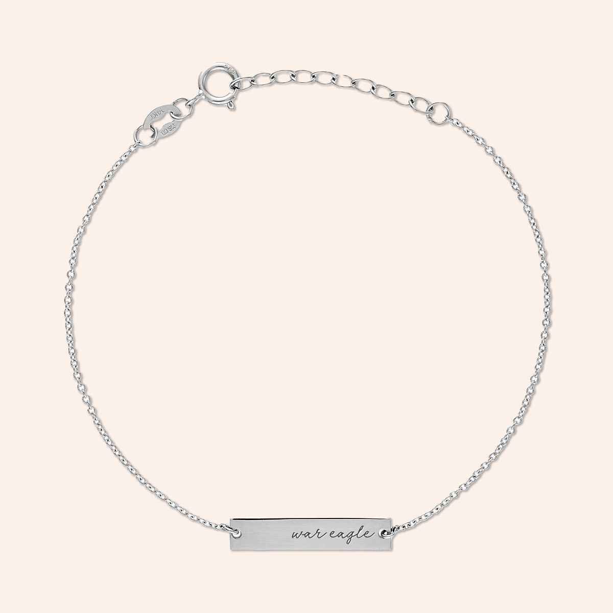 Show Your Spirit College Bracelet - Auburn University - Sterling Silver