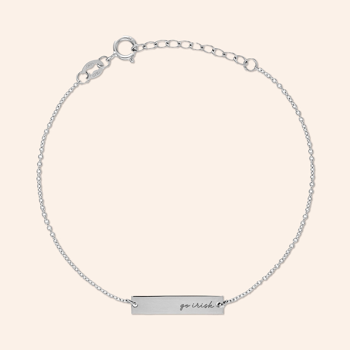Show Your Spirit College Bracelet - University of Notre Dame - Sterling Silver