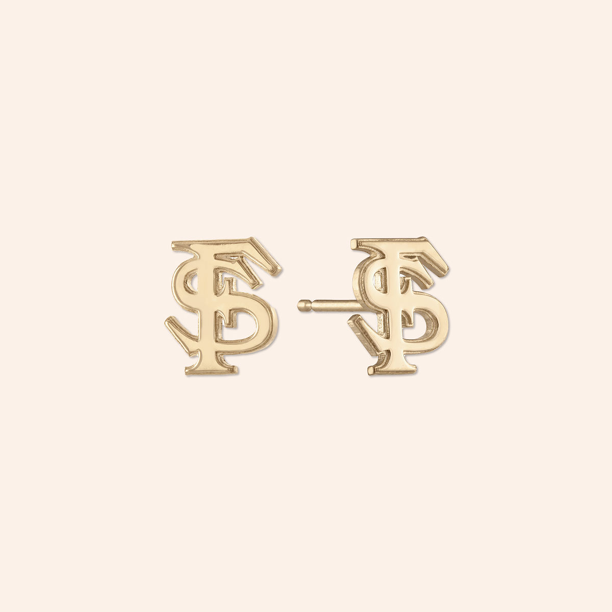 Show Your Spirit College Stud Earrings - Florida State University - Gold Plated