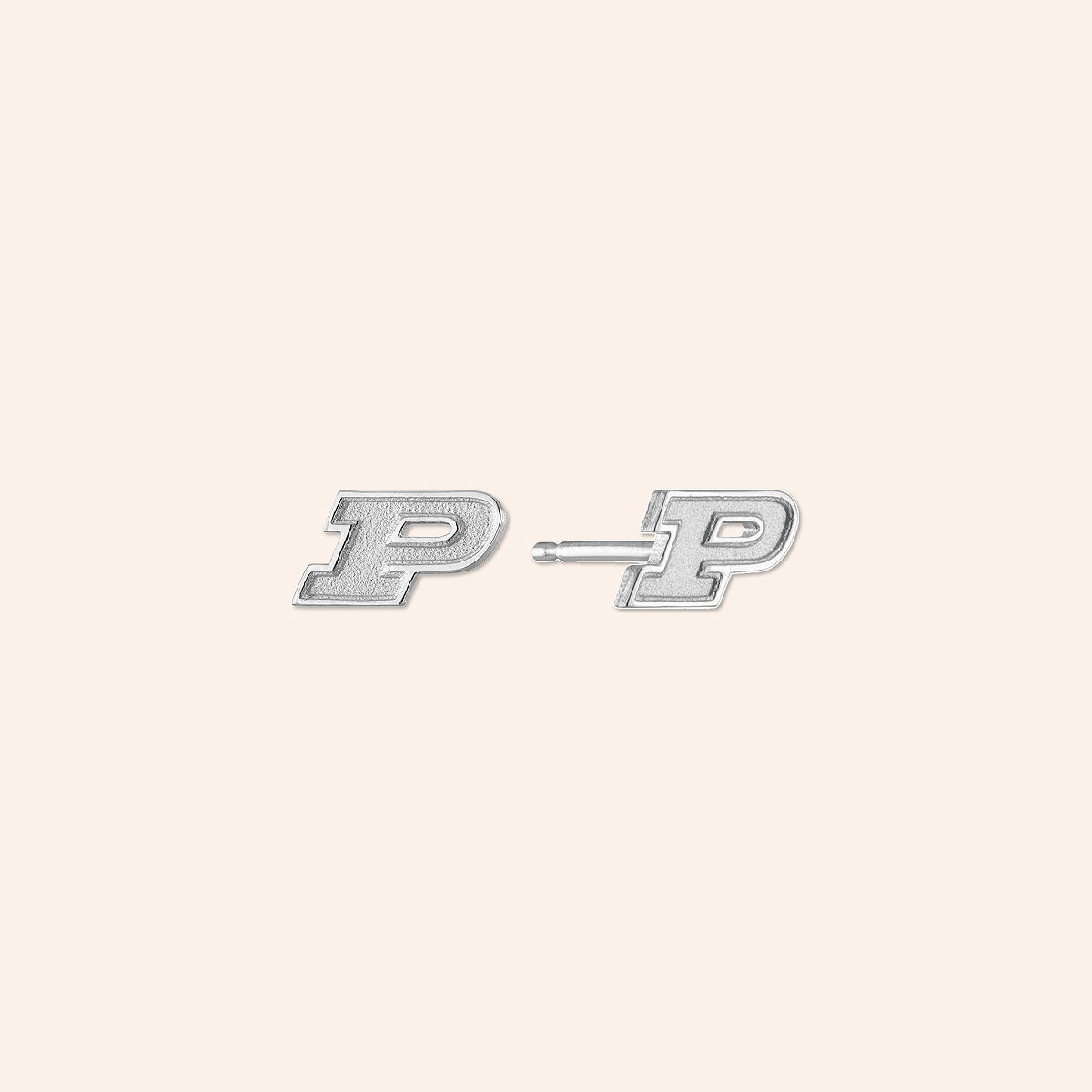 Show Your Spirit College Stud Earrings - Purdue University - Sterling Silver