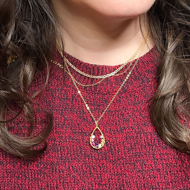 Custom Birthstone Cluster Necklace