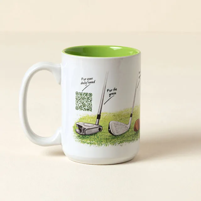 Uncommon Goods | Golf Every Day Interactive QR Mug | golf trivia