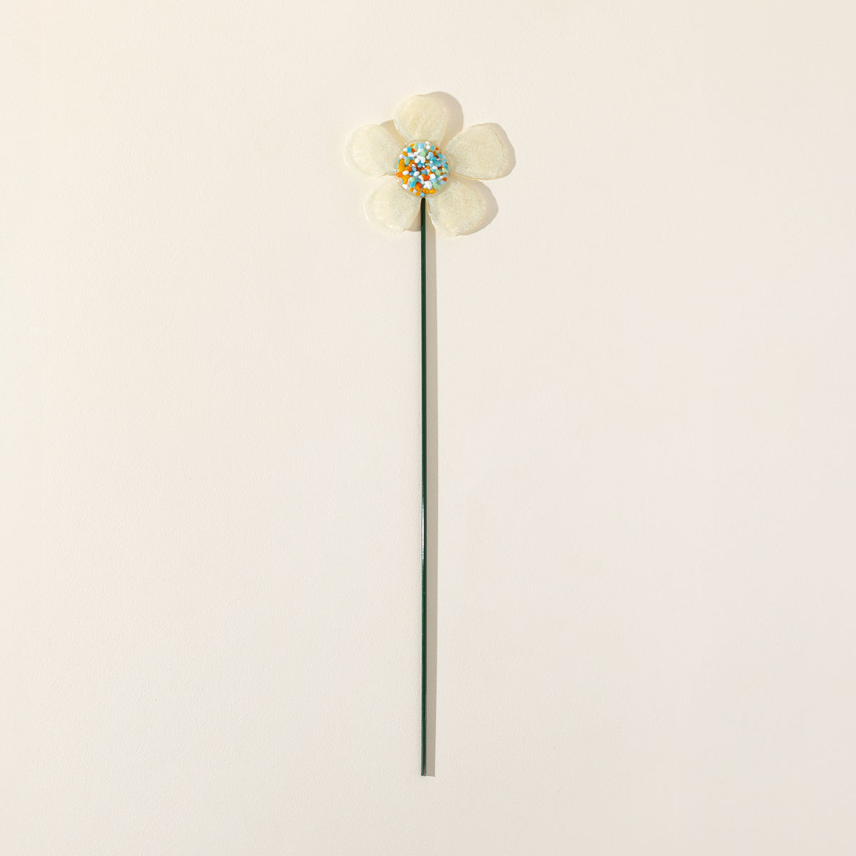 Handmade Glass Garden Stakes - Daisy - Large