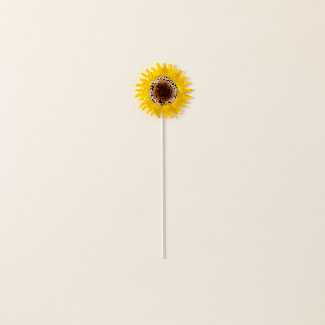 Handmade Glass Garden Stakes - Sunflower