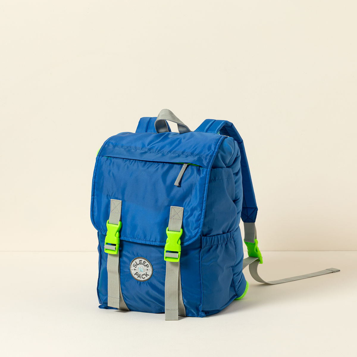 Sleep-n-Pack Backpack Sleeping Bag - Little Kid: Glow Moon & Star - Cobalt