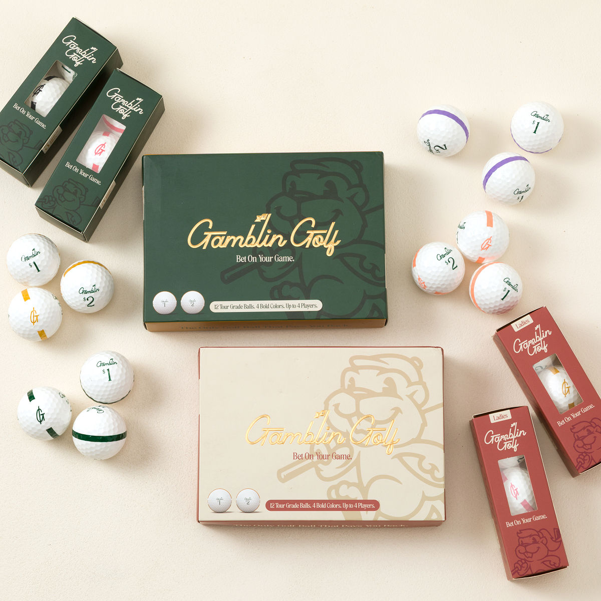 Uncommon Goods | Gamblin' Golf Balls | golf balls