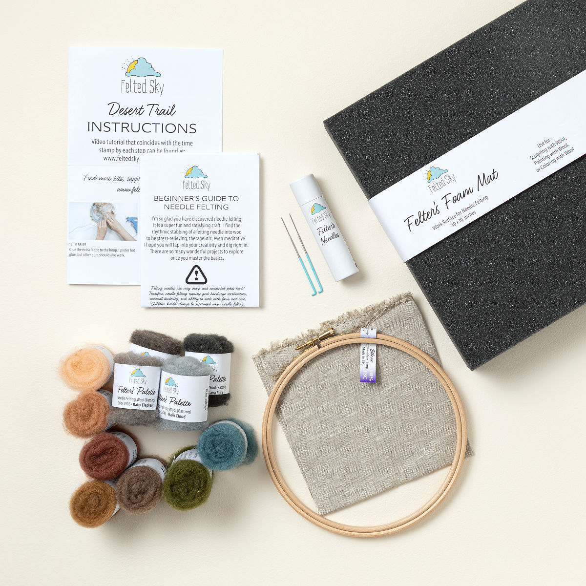 Wanderlust Paint With Wool Kits - Desert Trail