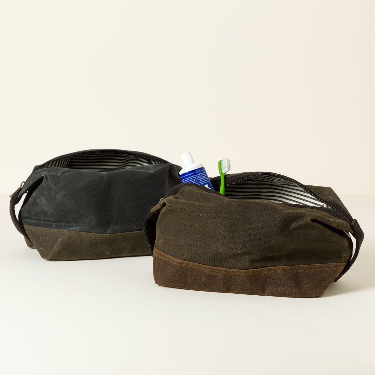 Uncommon Goods | Waxed Canvas Dopp Kit | dopp kit