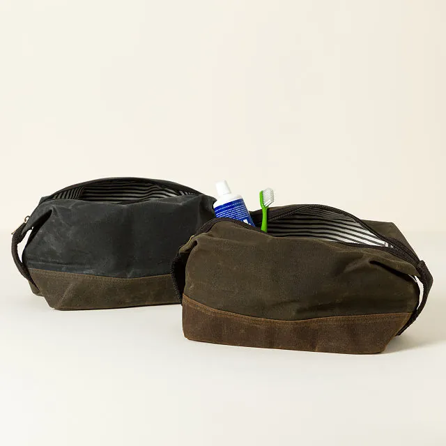 Uncommon Goods | Waxed Canvas Dopp Kit | dopp kit Uncommon Goods | Waxed Canvas Dopp Kit | dopp kit