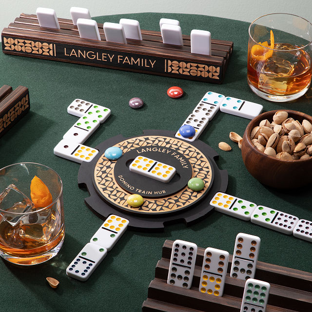 Personalized Domino Train Hub Set