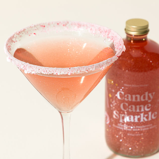 Candy Cane Glitter Cocktail Mixer