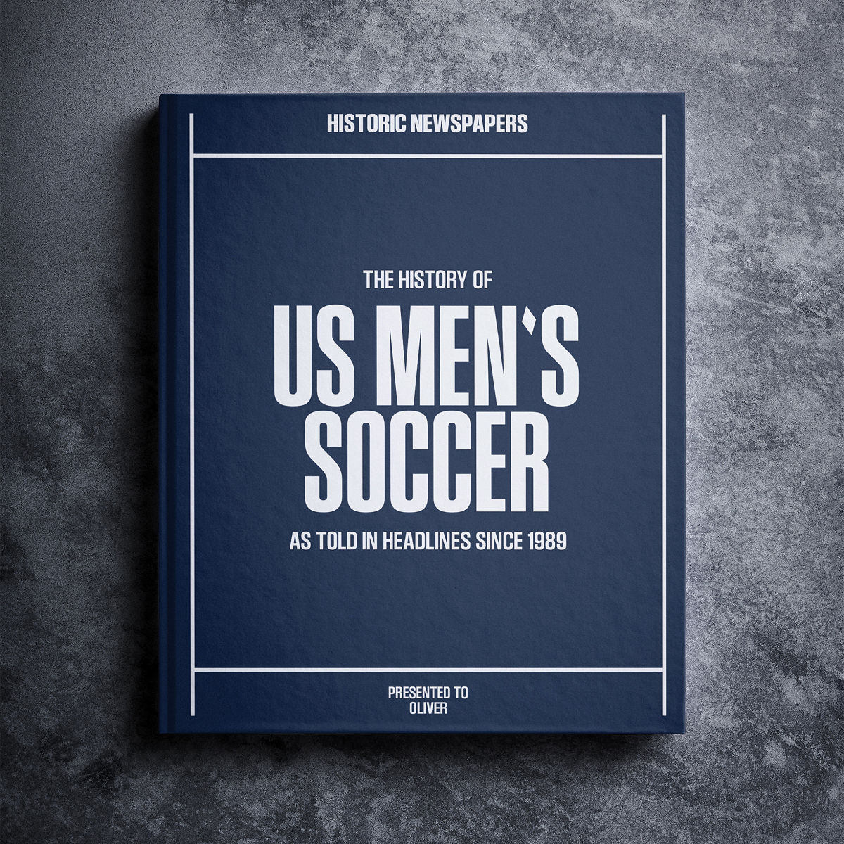 Personalized US Men's Soccer History Book