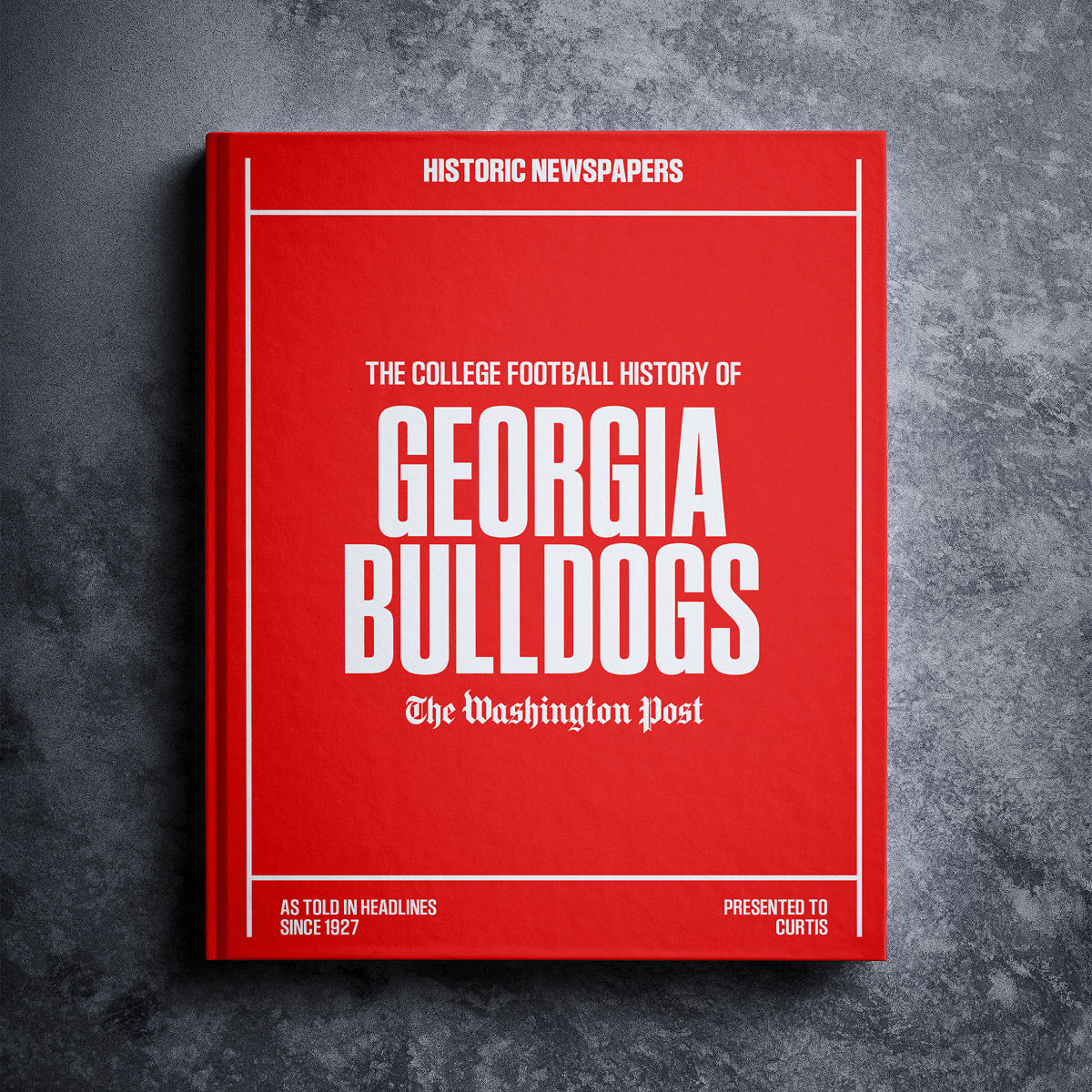 Personalized College Football History Books - University of Georgia