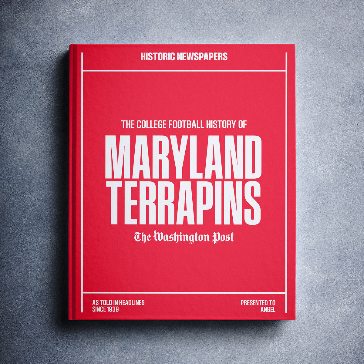 Personalized College Football History Books - University of Maryland