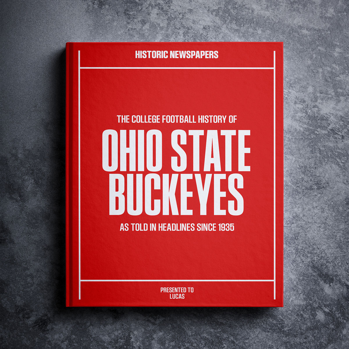 Personalized College Football History Books - Ohio State University