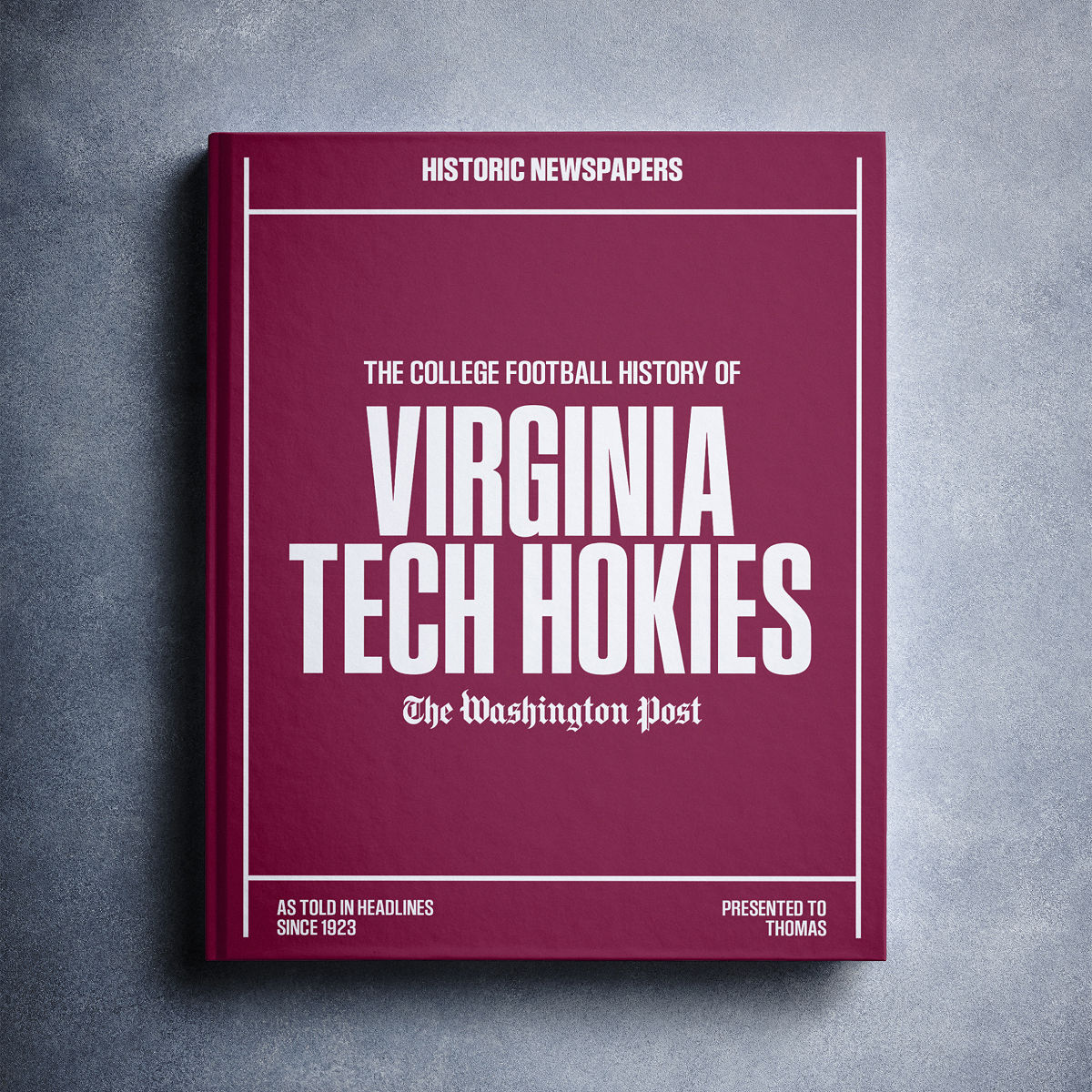 Personalized College Football History Books - Virginia Tech