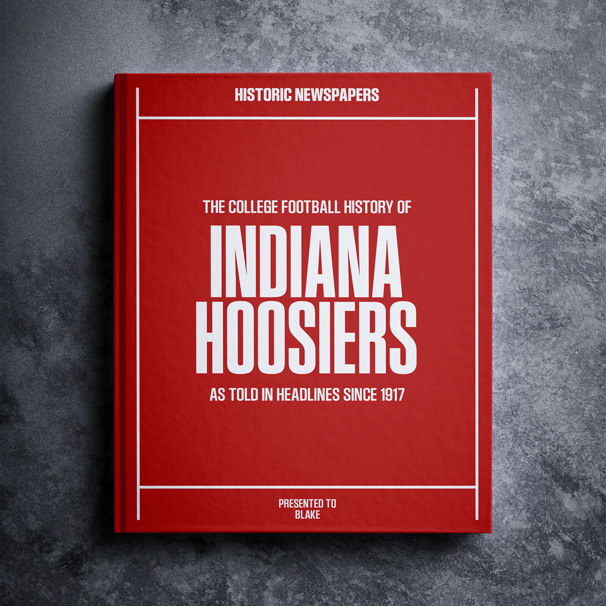 Personalized College Football History Books - Indiana University