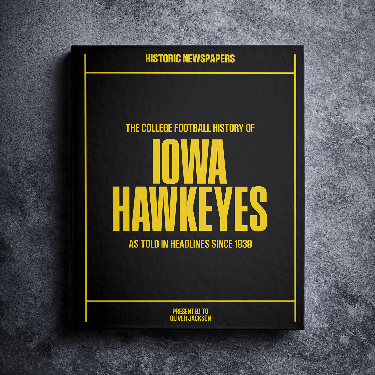 Personalized College Football History Books - University of Iowa