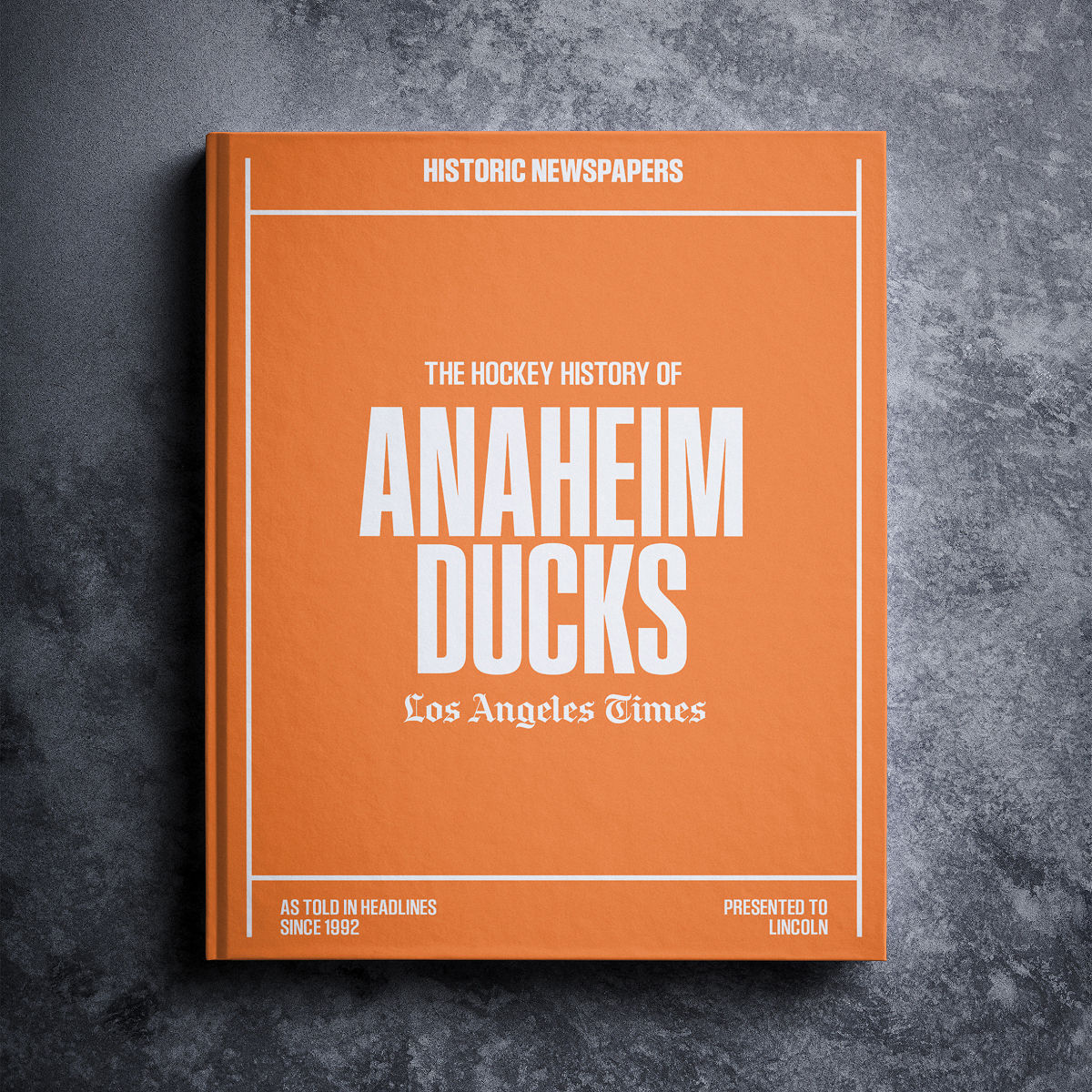 Personalized NHL History Books - Anaheim Ducks