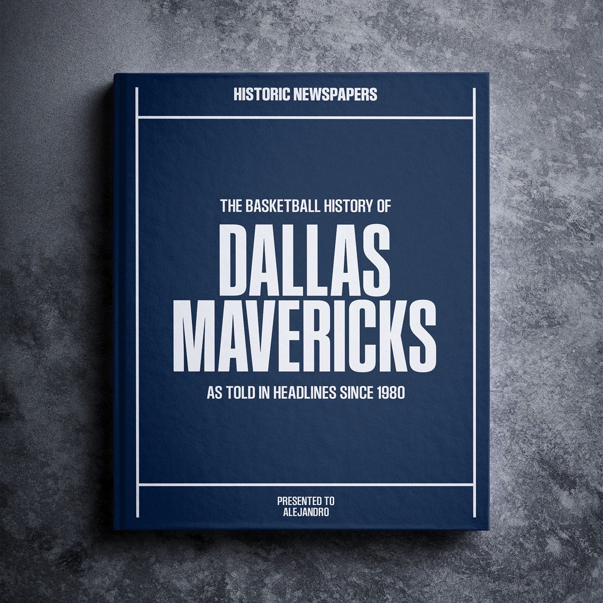 Personalized NBA Basketball History Books - Dallas Mavericks