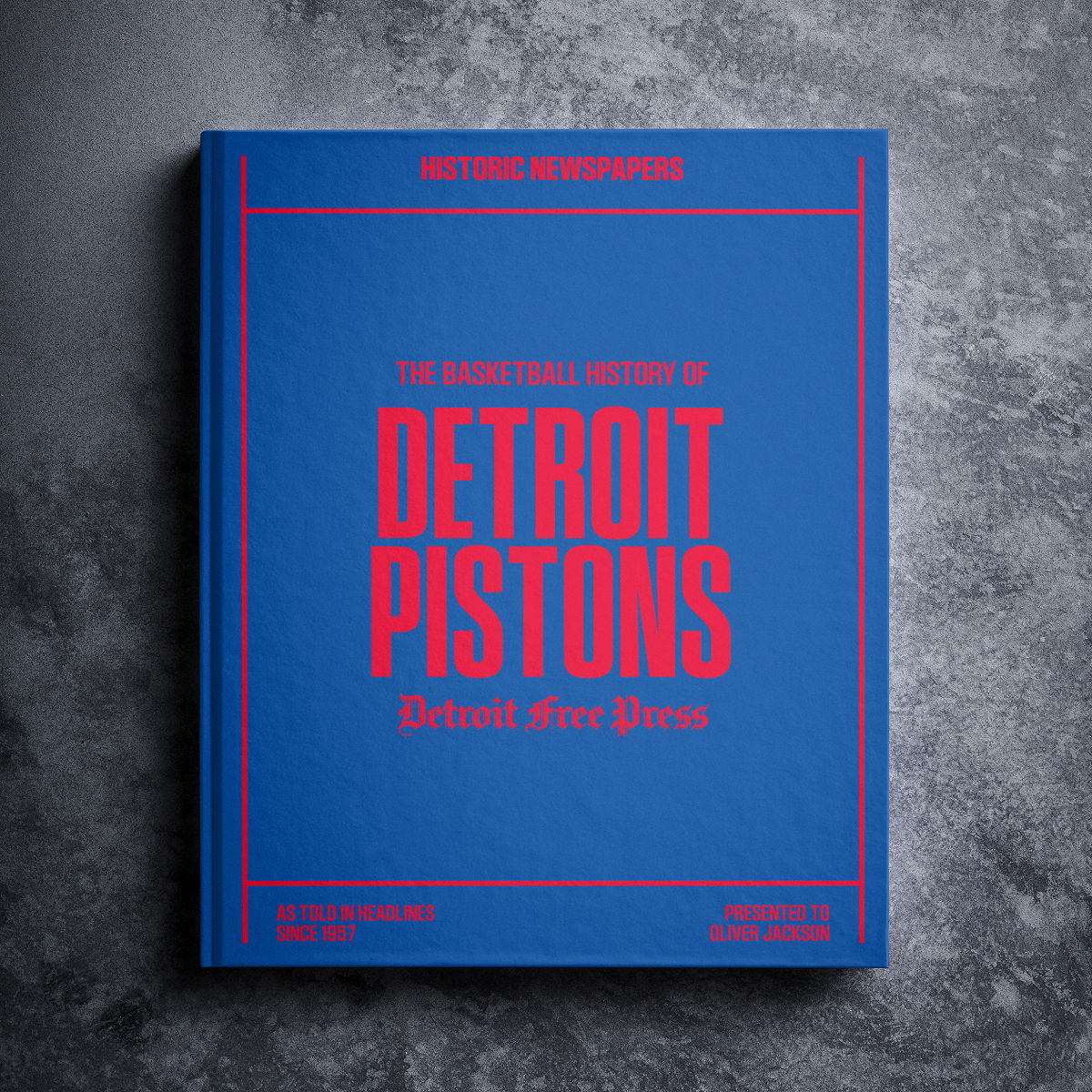 Personalized NBA Basketball History Books - Detroit Pistons