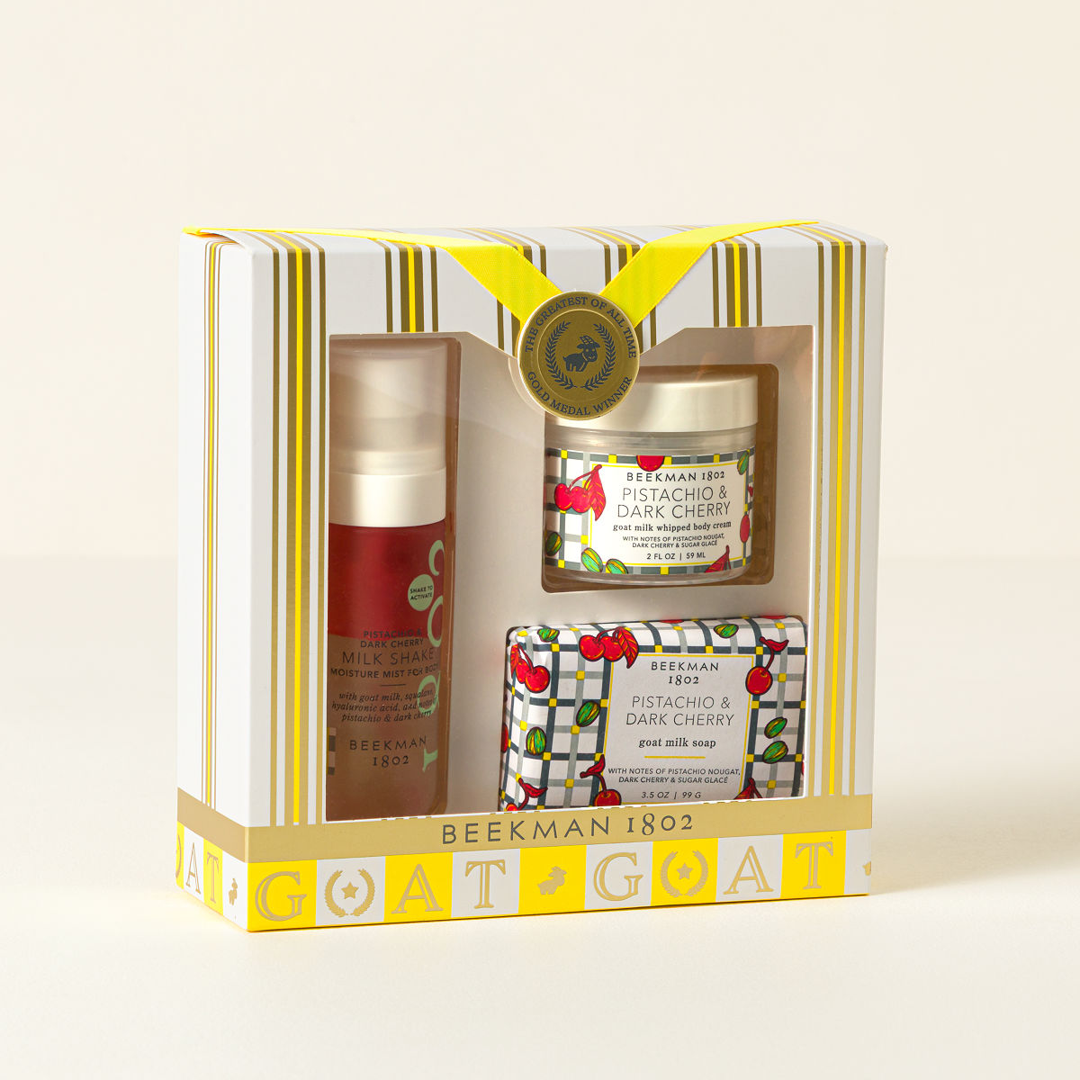 Lush Goats Milk Moisturizing Gift Set - Pistachio & Dark Cherry