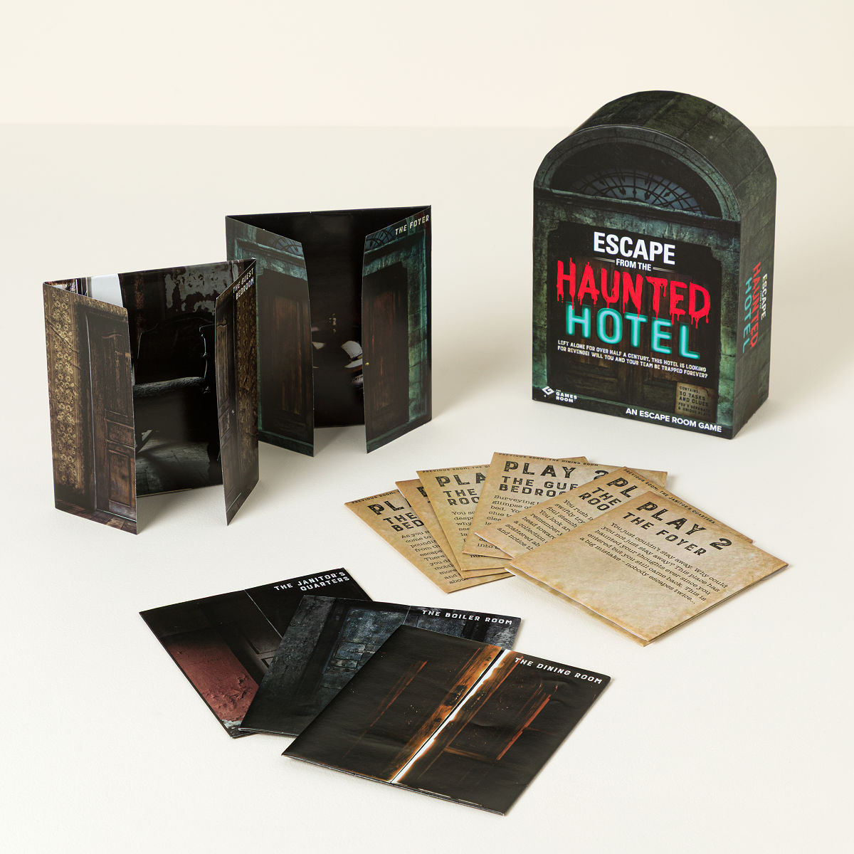 Uncommon Goods | The Haunted Hotel Escape Room Game | escape room games, image size:1200x1200