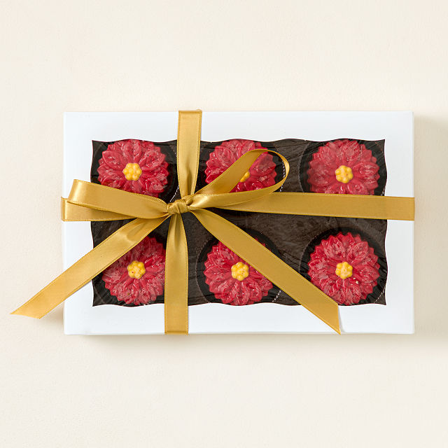 Poinsettia Chocolate Covered Cookies