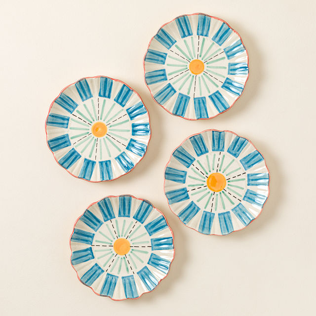 Sunny Day Snack Plates &#8211; Set of 4