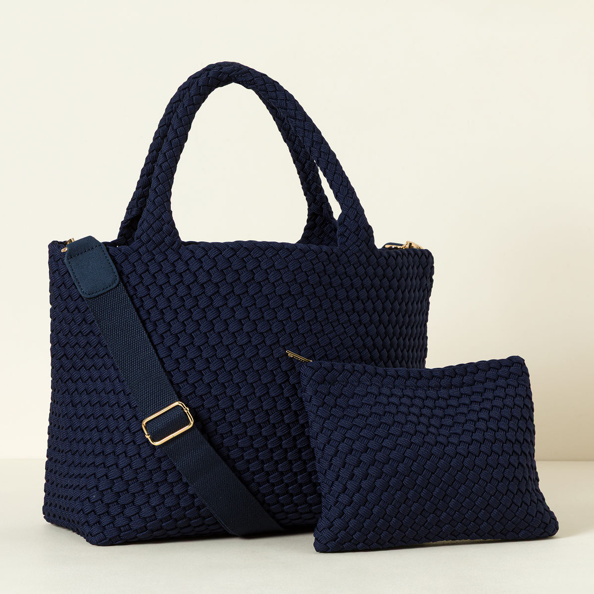 Woven Shoelace Crossbody - Medium Midnight