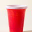 Handblown Glass Red Party Cup thumbnail 2