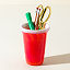 Handblown Glass Red Party Cup thumbnail 4