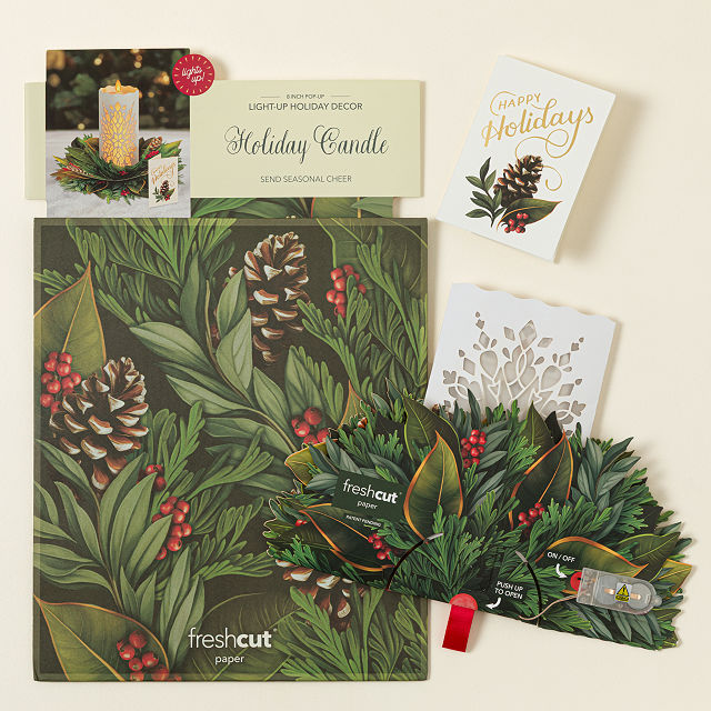 Holiday Candle Pop-Up Greeting Card