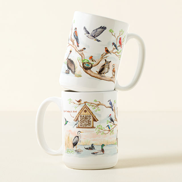 Birdwatcher Interactive QR Mug