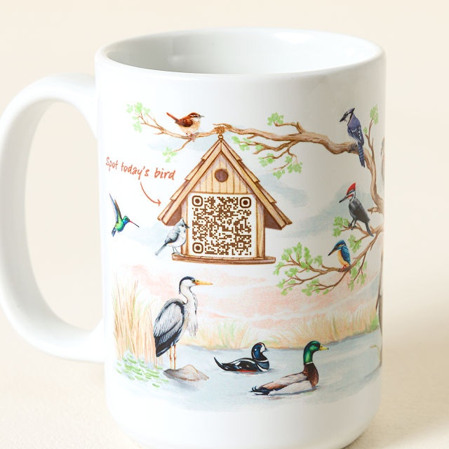 Birdwatcher Interactive QR Mug