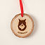 Personalized Pet Portrait Wood Slice Ornament thumbnail 3