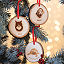Personalized Pet Portrait Wood Slice Ornament thumbnail 4